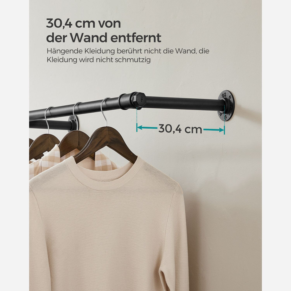 Produktbild för Clothes Rack Black 170x30x7cm