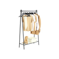 Produktbild för Clothes Rack Black 93x34x153cm