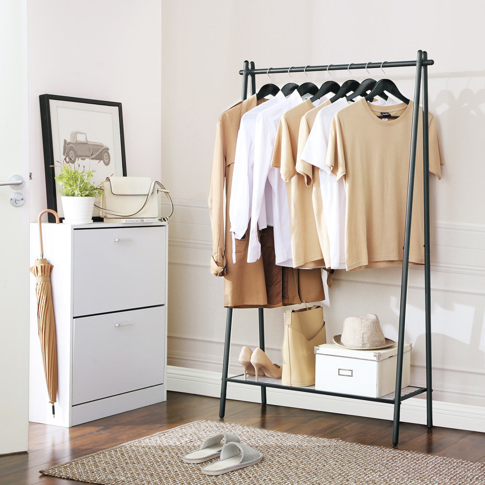 Produktbild för Clothes Rack Black 93x34x153cm