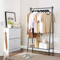 Produktbild för Clothes Rack Black 93x34x153cm