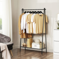 Produktbild för Clothes Rack Black 93x34x153cm