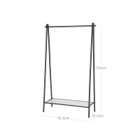 Produktbild för Clothes Rack Black 93x34x153cm