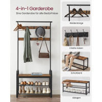 Produktbild för Clothes Horse Black, Retro Color 183x84x34cm