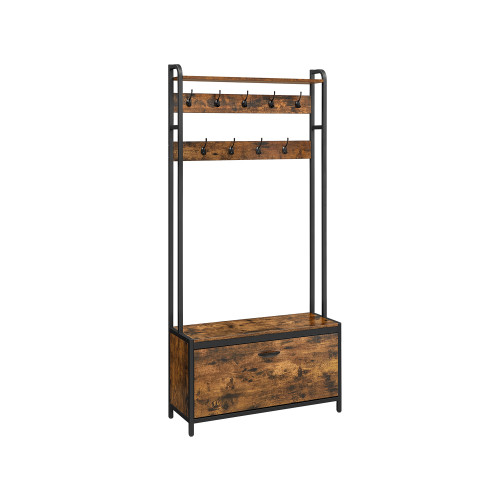 VASAGLE Clothes Horse Black 85x30x180cm