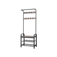 Produktbild för Clothes Horse White, Light Ivory + Black 183x72x34cm