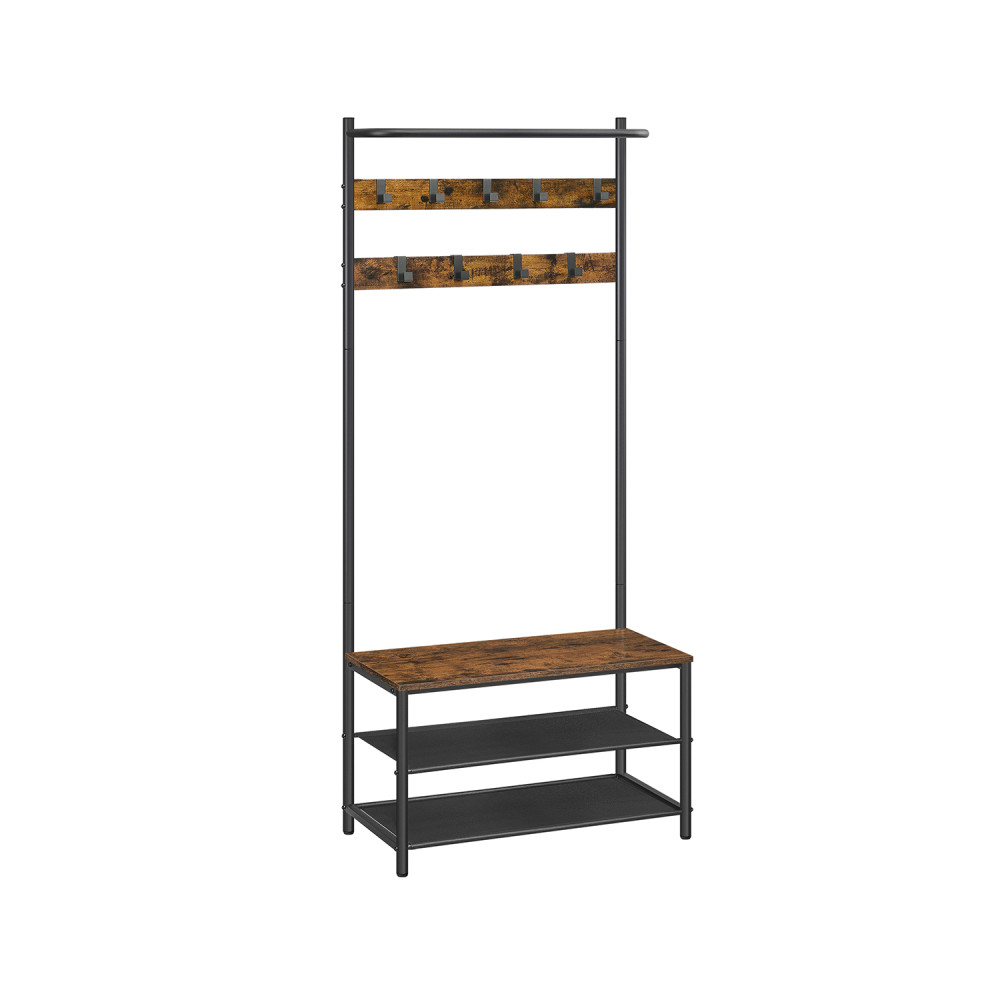 Produktbild för Clothes Rack Black, Retro Color 64x32x180cm