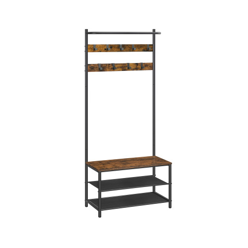 VASAGLE Clothes Rack Black, Retro Color 64x32x180cm