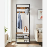 Produktbild för Clothes Rack Black, Retro Color 64x32x180cm