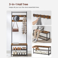 Produktbild för Clothes Rack Black, Retro Color 64x32x180cm