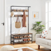 Produktbild för Clothes Horse X: Antique, Black 97x42x182cm