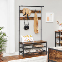 Produktbild för Clothes Horse X: Antique, Black 97x42x182cm