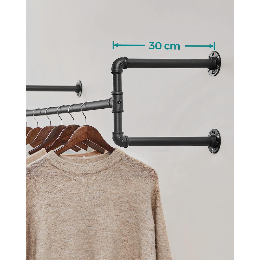 Produktbild för Clothes Rack Black 110x30x30cm