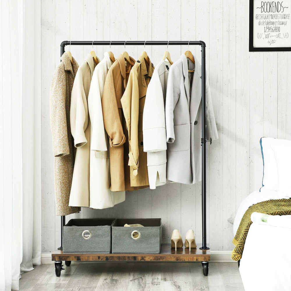 Produktbild för Clothes Rack Black, Retro Color 160x105x40 cm