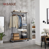 Produktbild för Clothes Rack Black, Retro Color 104x40x175cm