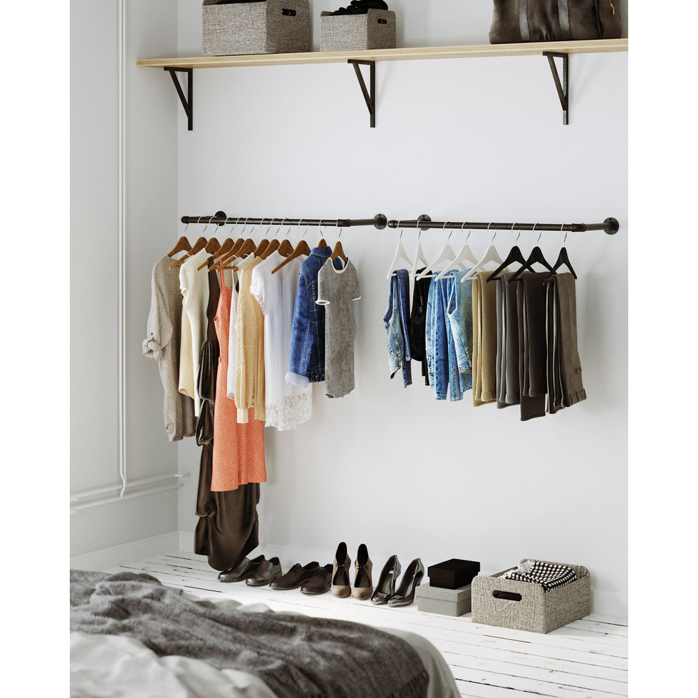 Produktbild för Clothes Rack Black 92x30x7cm