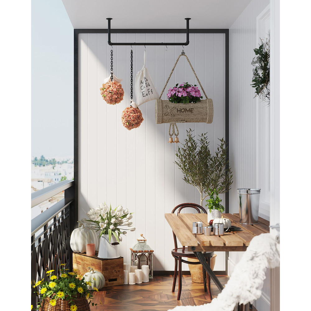 Produktbild för Clothes Rack Black 92x30x7cm