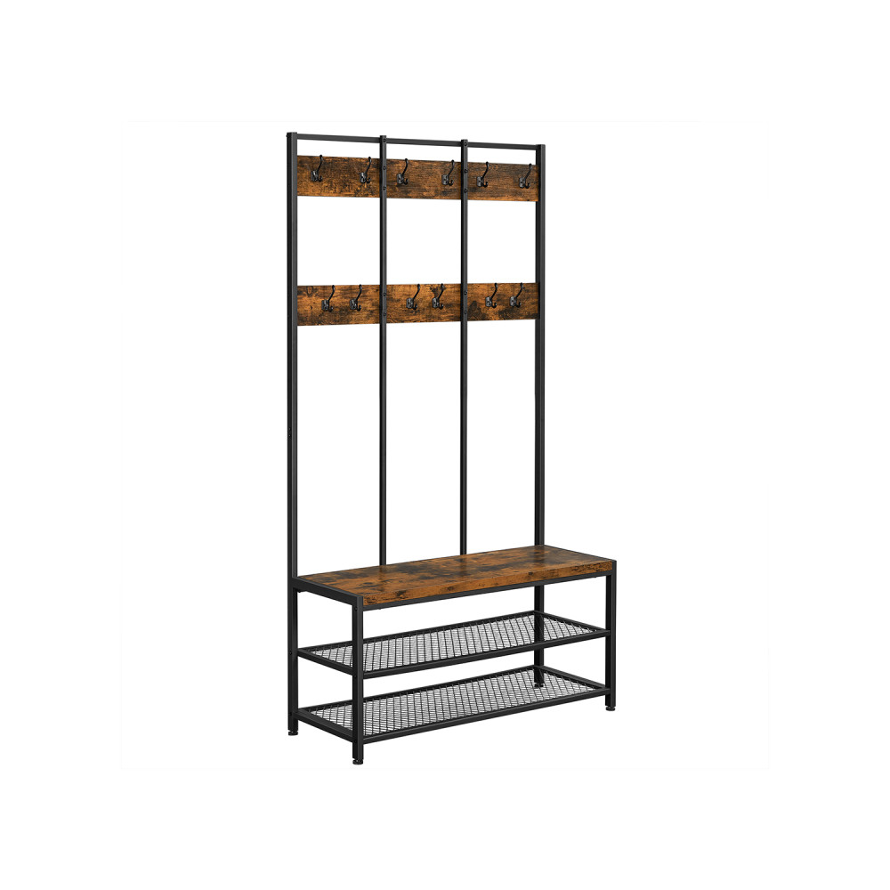 Produktbild för Clothes Horse X: Antique, Black 100x40x184cm
