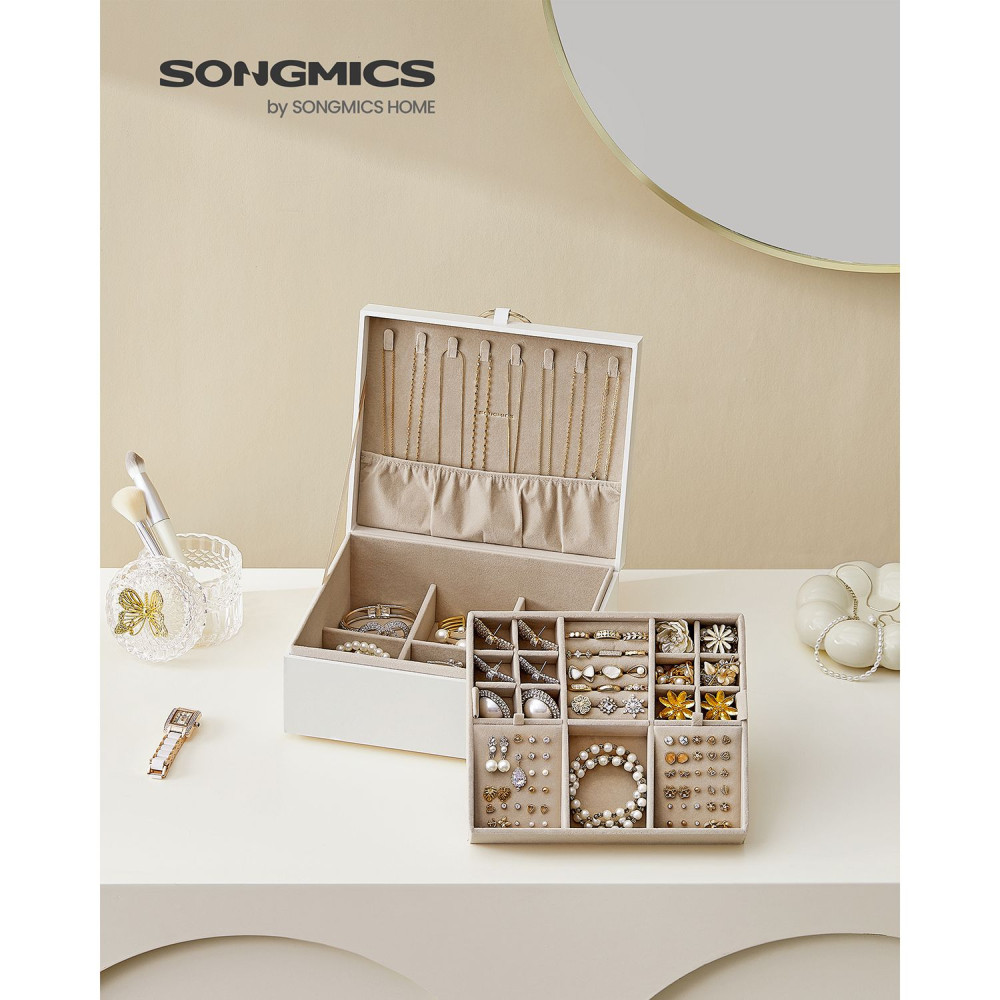 Produktbild för Jewelry Box White 24x21x11cm