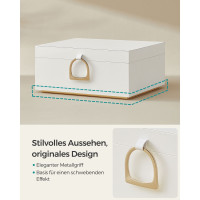 Produktbild för Jewelry Box White 24x21x11cm