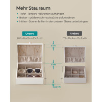Produktbild för Jewelry Box White 24x21x11cm