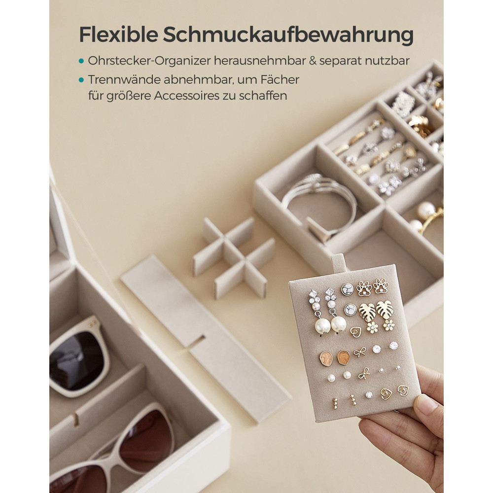 Produktbild för Jewelry Box White 24x21x11cm