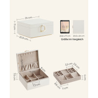 Produktbild för Jewelry Box White 24x21x11cm