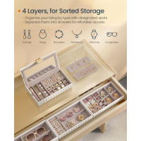 Produktbild för Jewelry Box White 28x17x21cm
