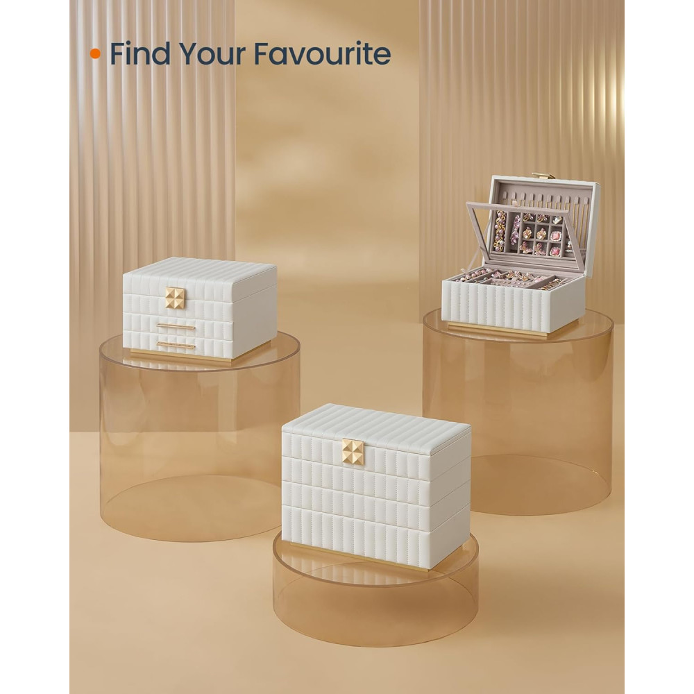Produktbild för Jewelry Box White 28x17x21cm