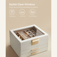 Produktbild för Jewelry Box White 23x20x14cm