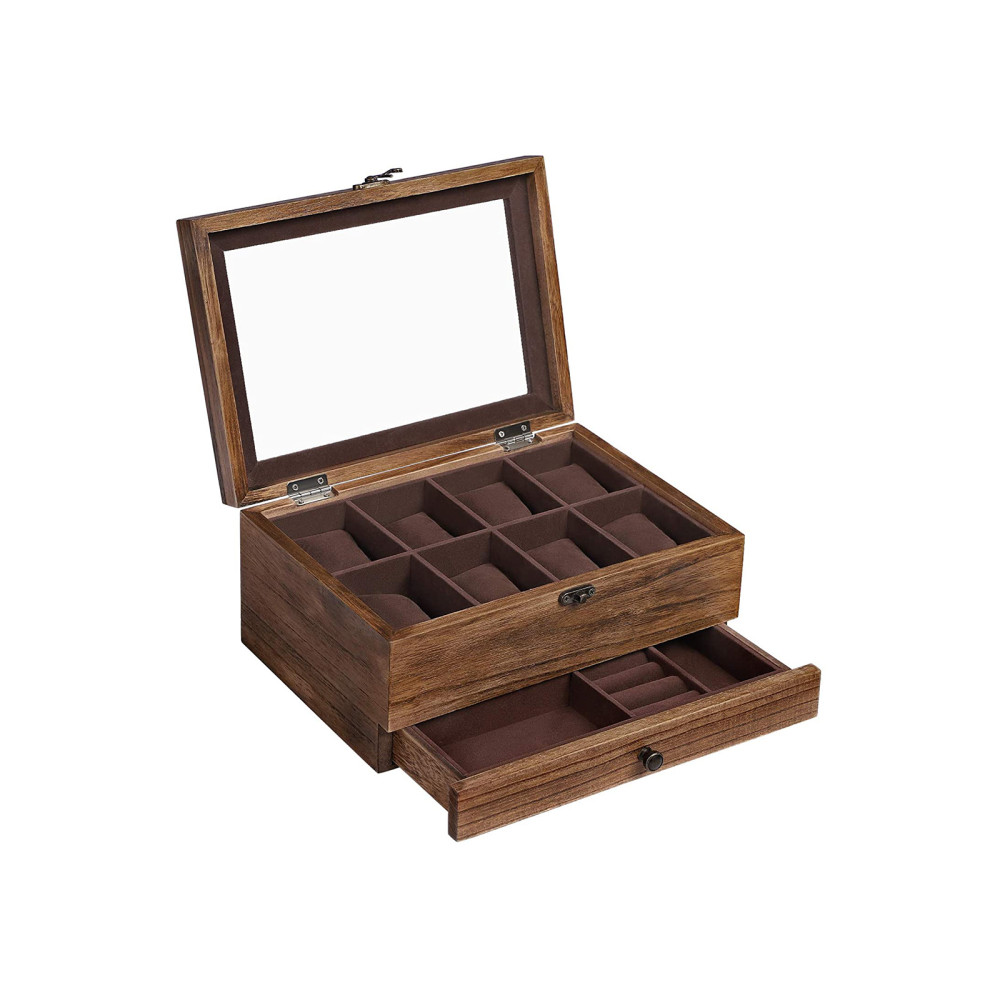 Produktbild för Watch Box Brown 27x20x13cm