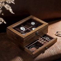 Produktbild för Watch Box Brown 27x20x13cm