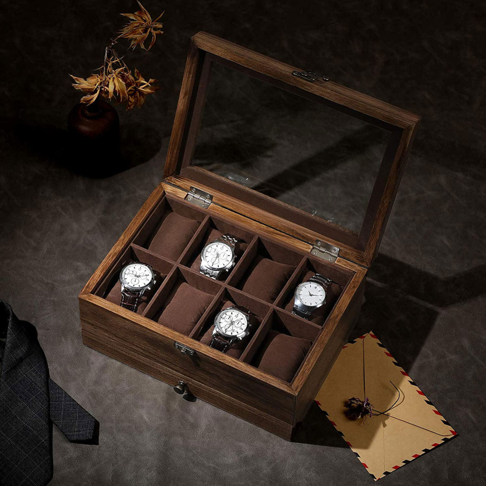 Produktbild för Watch Box Brown 27x20x13cm