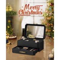Produktbild för Watch Box Black 27x20x15cm