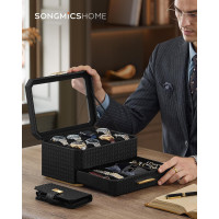 Produktbild för Watch Box Black 27x20x15cm