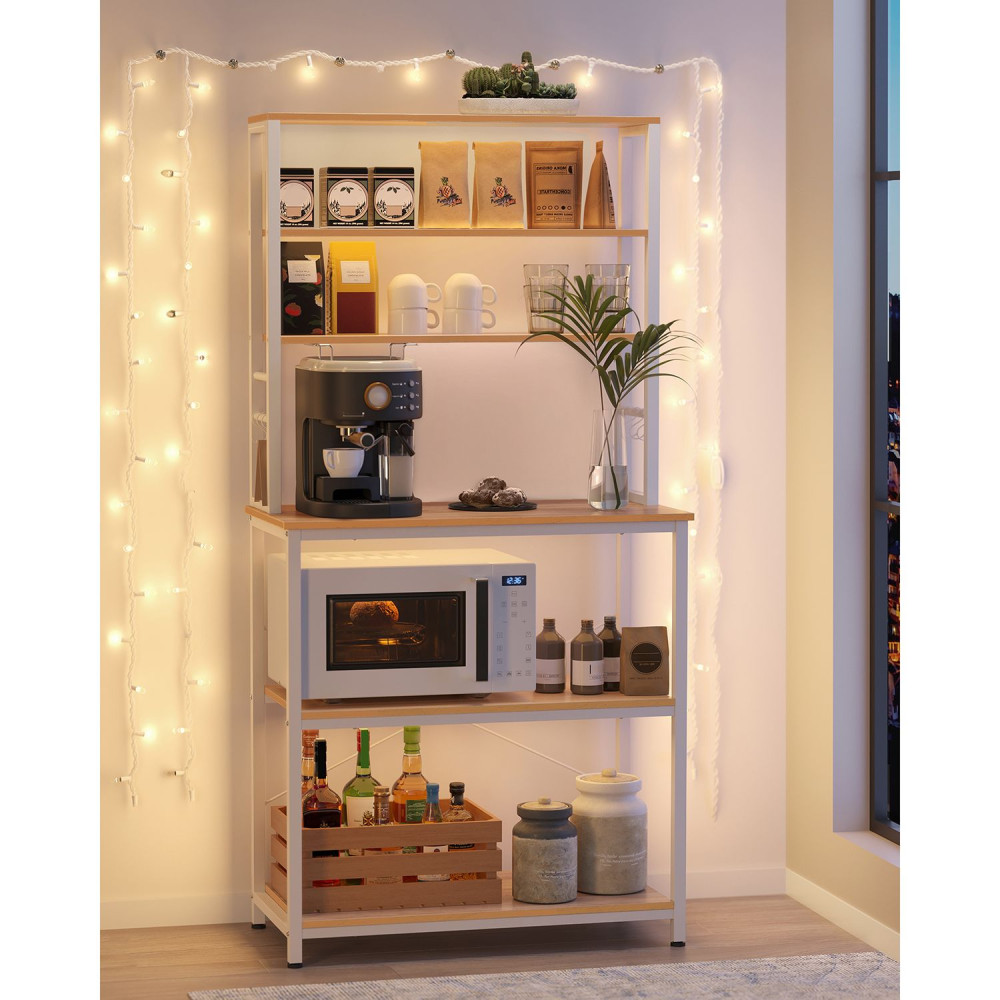 Produktbild för Kitchen Shelf Yellow 80x40x167cm