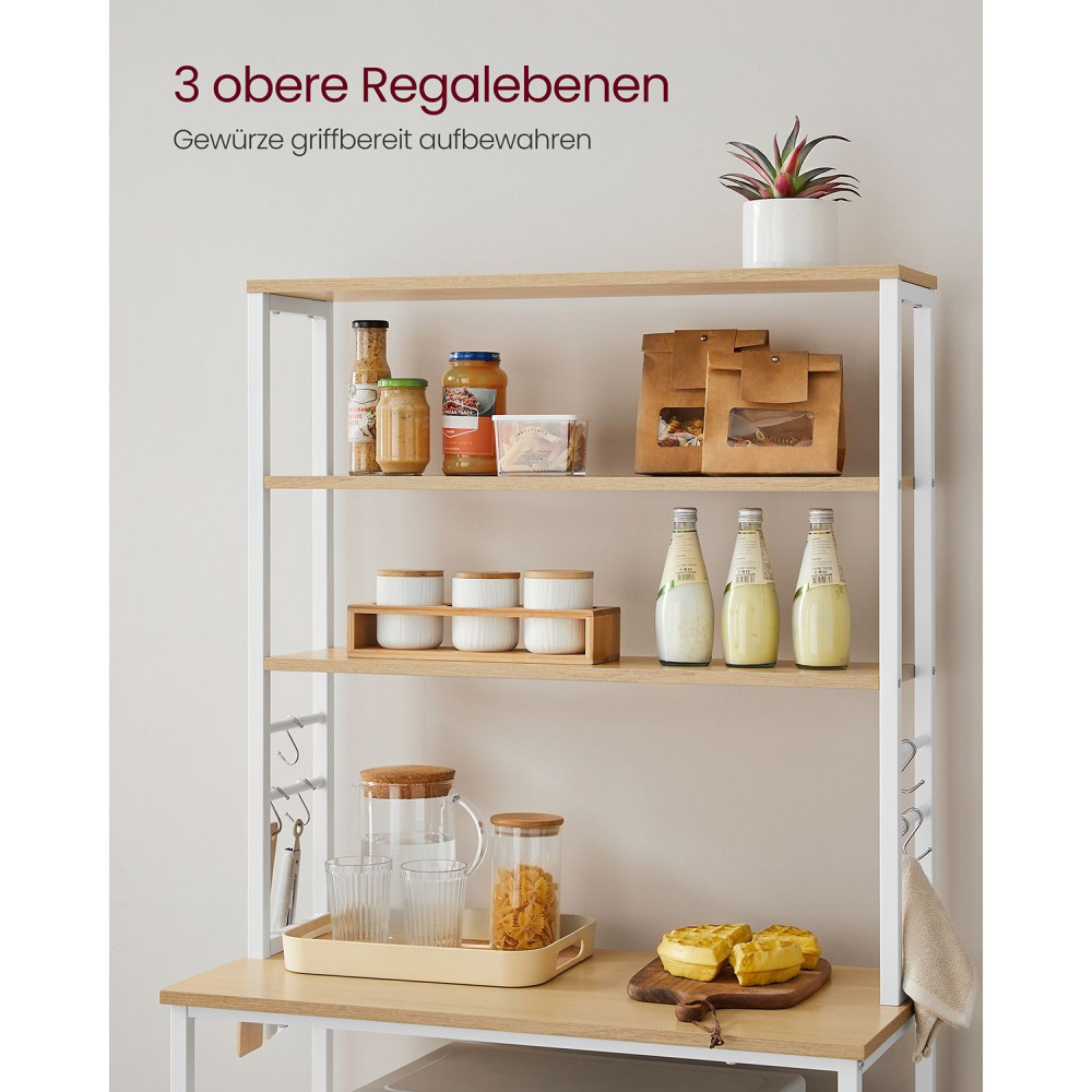 Produktbild för Kitchen Shelf Yellow 80x40x167cm