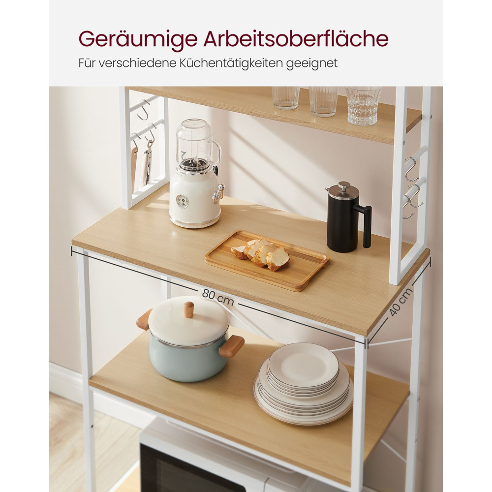 Produktbild för Kitchen Shelf Yellow 80x40x167cm