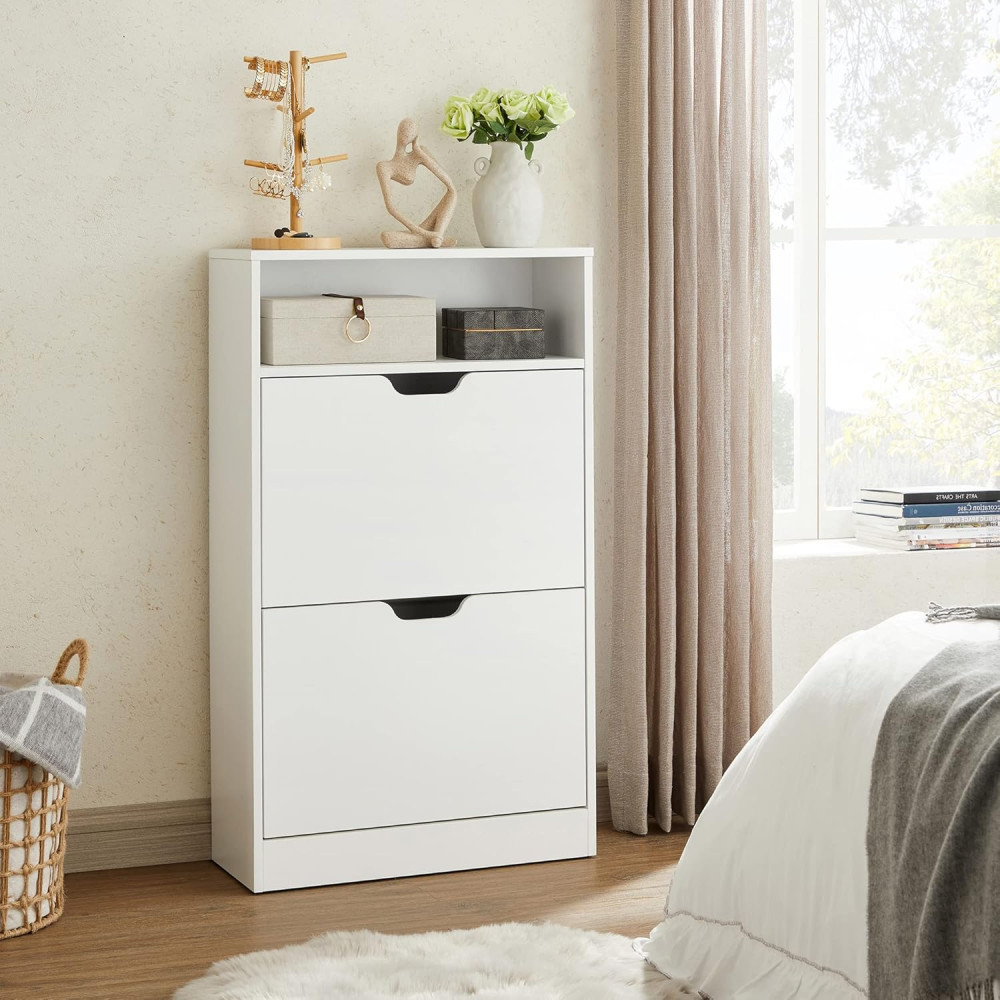 Produktbild för Shoe Cabinet White 102x60x24cm