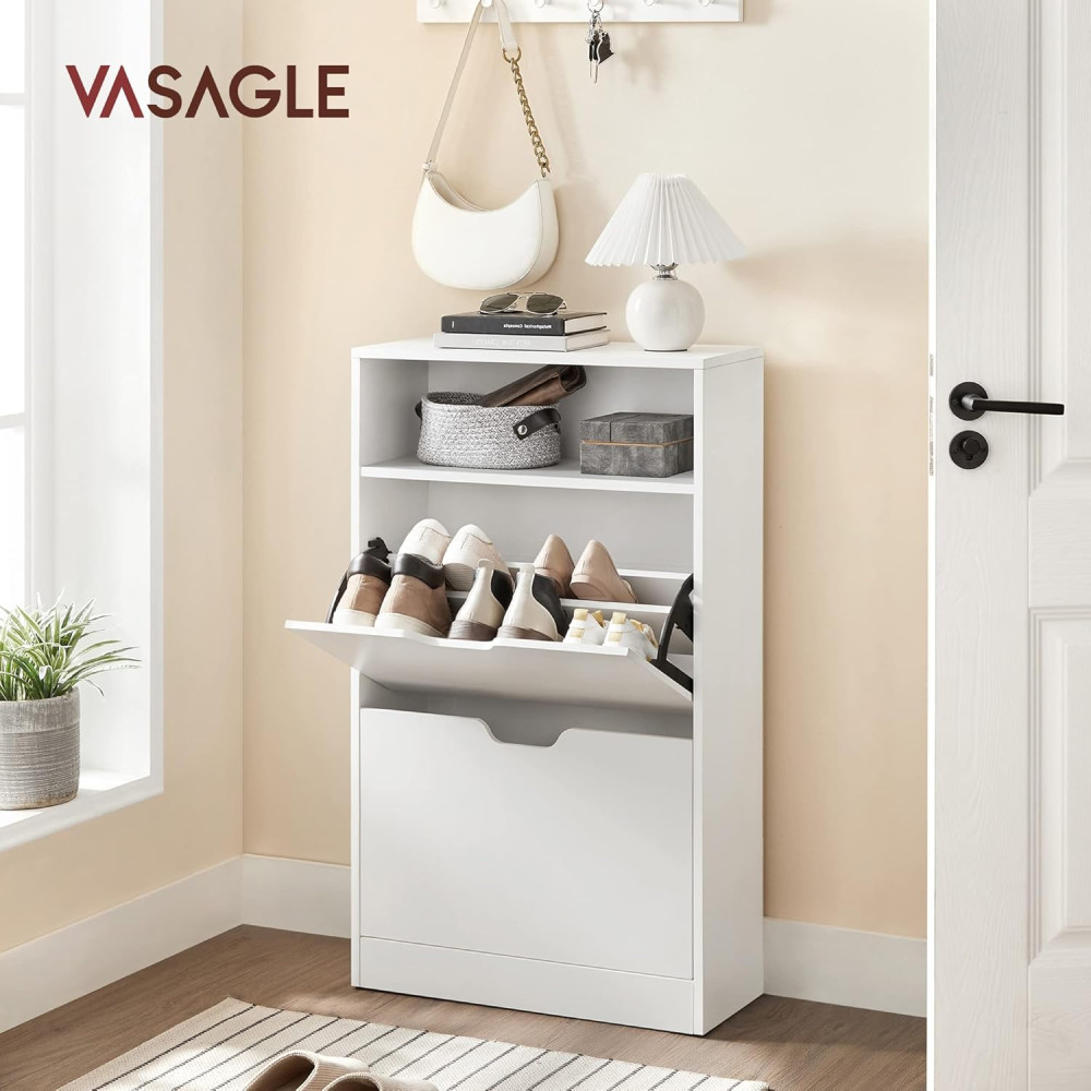Produktbild för Shoe Cabinet White 102x60x24cm