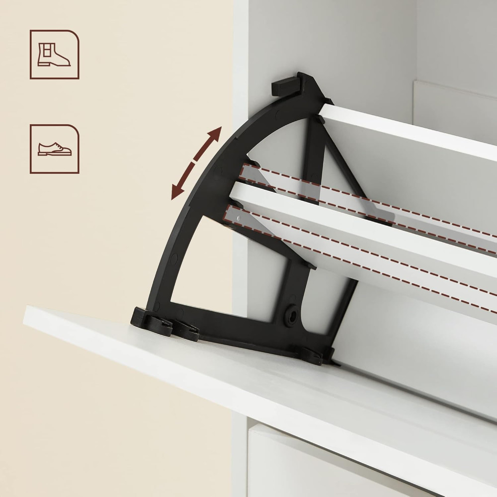 Produktbild för Shoe Cabinet White 102x60x24cm