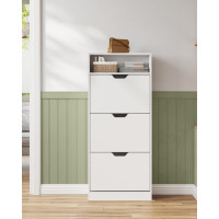 Produktbild för Shoe Cabinet White 60x24x139cm