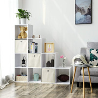 Produktbild för Bookcase White 130x130x29cm