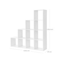 Produktbild för Bookcase White 130x130x29cm