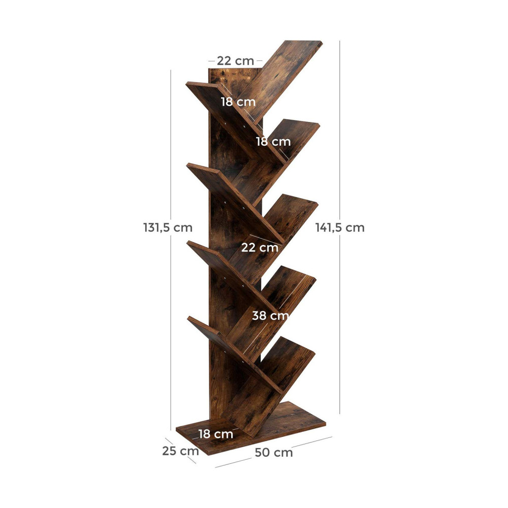 Produktbild för Bookcase X: Antique 50x25x142cm
