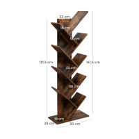 Produktbild för Bookcase X: Antique 50x25x142cm