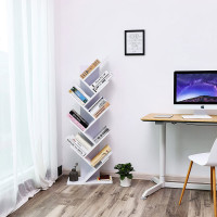 Produktbild för Bookcase White 50x25x142cm