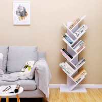 Produktbild för Bookcase White 50x25x142cm