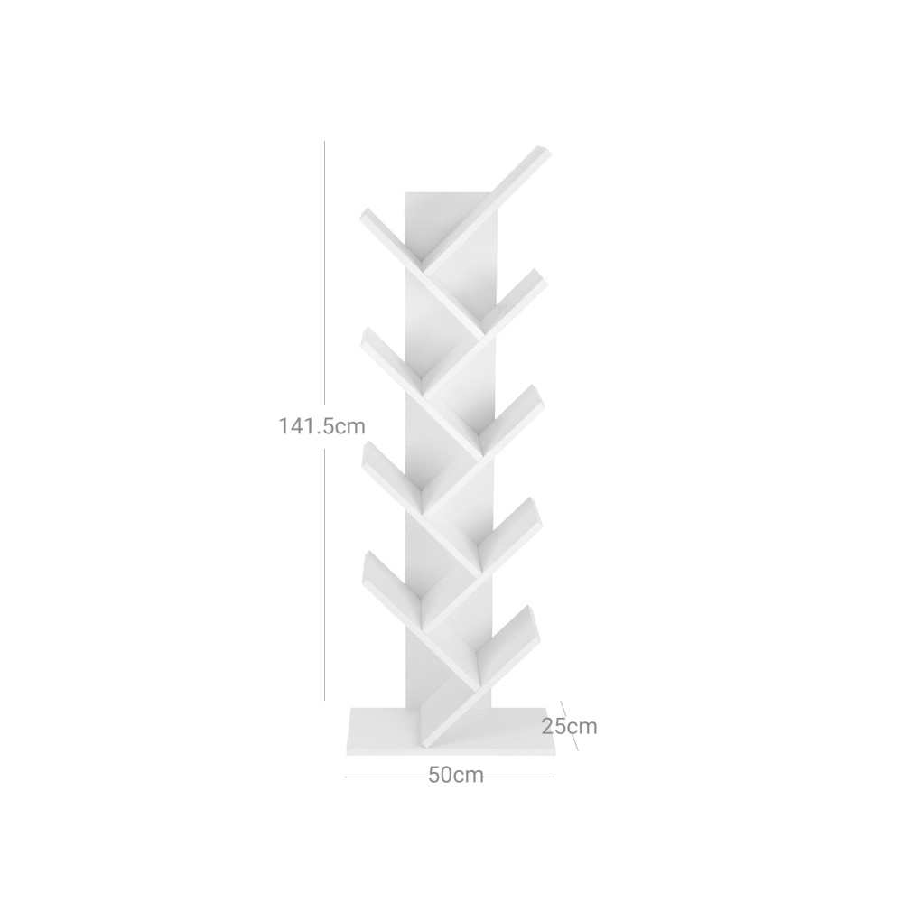 Produktbild för Bookcase White 50x25x142cm