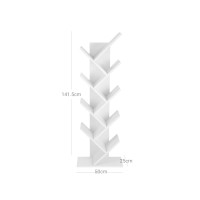 Produktbild för Bookcase White 50x25x142cm