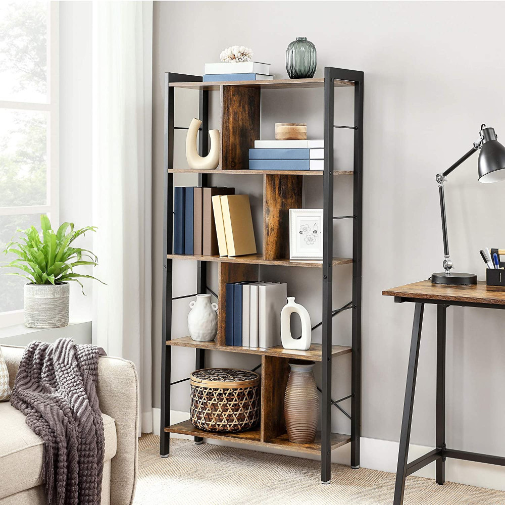Produktbild för Bookcase X: Antique, Black 155x74x30cm